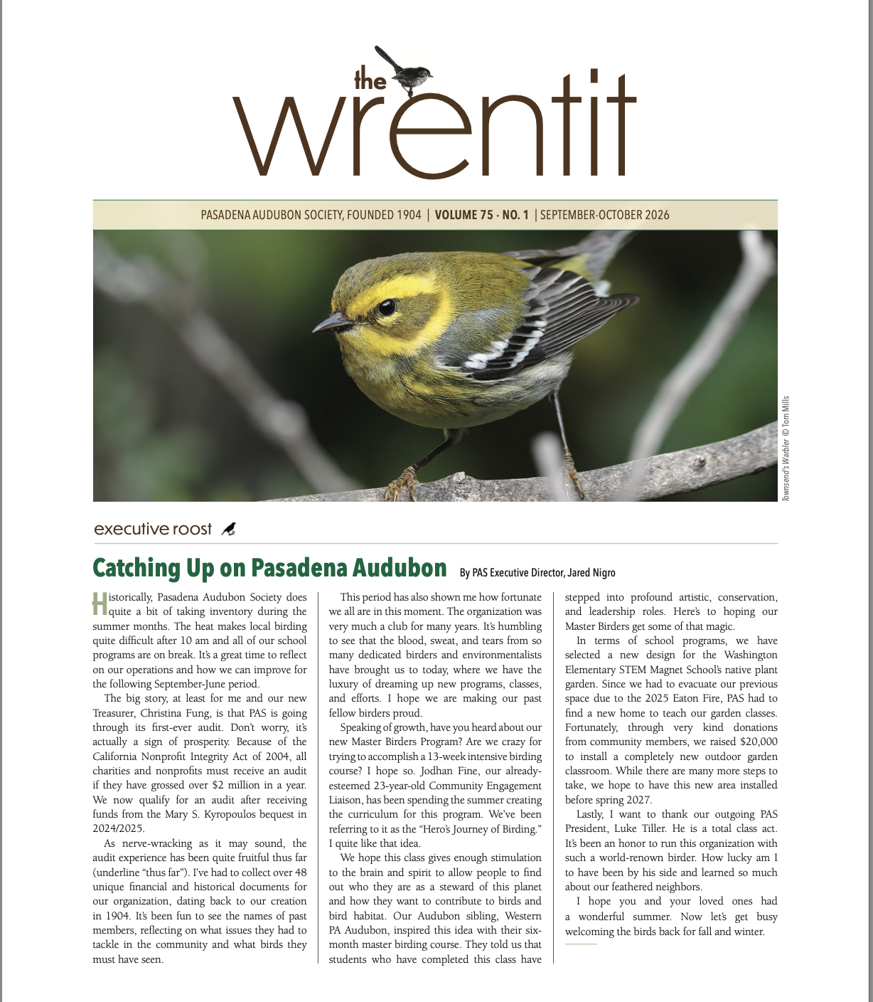 September 2026 Wrentit newsletter cover